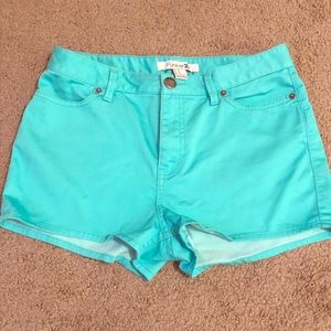 Aqua, high waisted shorts